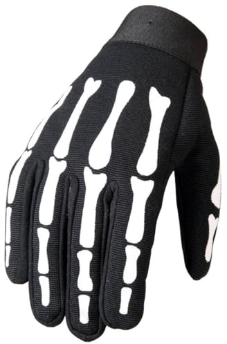 Hot Leathers GVM2007 Skelett-Mechaniker-Handschuhe, Schwarz, Größe XXL