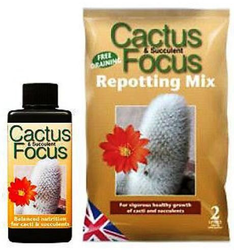 Growth Technology Cactus Soil, 2L and 100ml Nutrient Feed