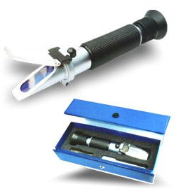 Winzer Refraktometer 0-44% Brix 190-OeATC - Messung des Zuckeranteils - mit automatischer Temperaturkompensation ATC