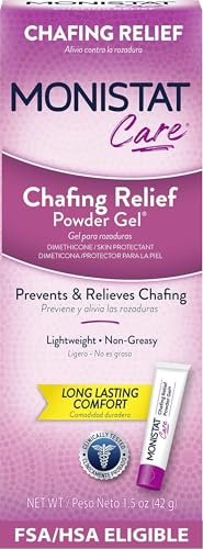 Monistat Chafing Relief Powder Gel, Long-Lasting Anti-Chafing Protection for Bikini Area, Thighs and Bra Lines, 1.5 Oz