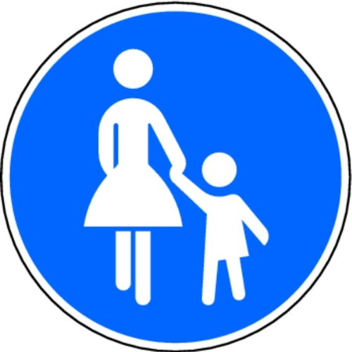 LEMAX® Verkehrszeichen - Gehweg, Zeichen 239 Alu 2 mm, RA1 blau/weiß 42