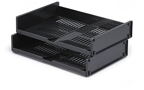 Durable Optimo Brevkorg för A4, 6 stycken, grafitgrå, 1700801058 | Dokumentkorg i premiumplast, stabil förvaring för skrivbordet, rymmer mappar & dokument i A4L-format, Made in Germany