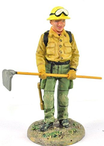 Del Prado Sammelfigur Feuerwehrmann Forest Firefighter Figur USA 2001 1:32 ca. 7 cm Metall
