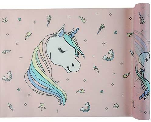 Santex Chemin de Table intissé Licorne 5 m x 30 cm - Multicolore - Taille Unique