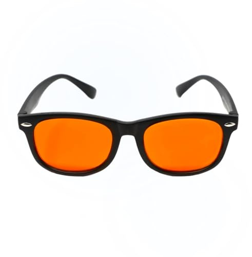 DefenderShield Blue Light Glasses For Kids – Kids Blue Light Glasses Girls and Boys With Orange Lenses (99% Blue Light Blocking) For Screens – Lightweight, Flexible & Shatterproof Black Fit Frames