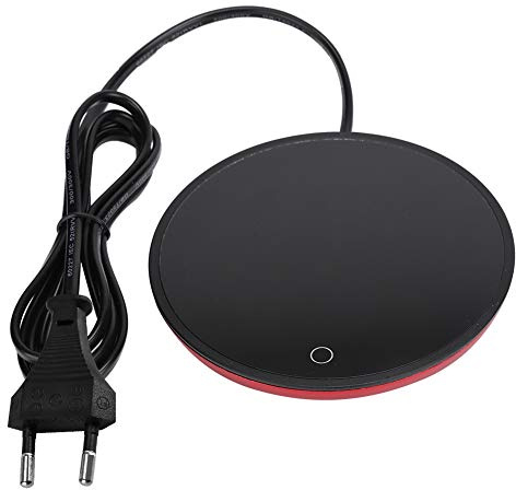 Wifehelper Heizmatte, Speisenwärmer, Töpfe, Geschirr und Pfannen, Touchscreen, wasserdicht, warm, Pad für Kaffee, Tee, Milchgetränke (EU-Stecker 220 V, rot)