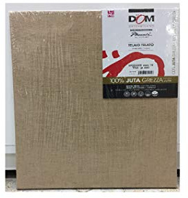 Tela Juta Grezza 460 gr con Telaio da 18 mm cm 40 x 50