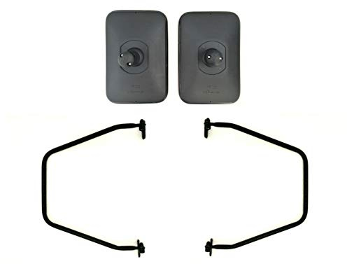 2 x ytterspeglar, universella, 300 x 200, traktor, lastbil, husbil, ø 15–28 mm, spegelarmsset
