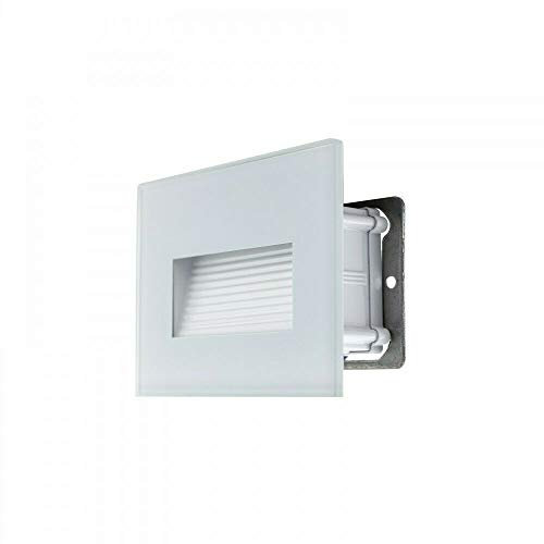 Segnapasso Led 4W Incasso Cassetta 503 Ip65 Cornice Vetro Bianco Luce Calda 4000K
