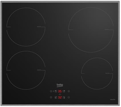 Placa de inducción autosuficiente Beko HII64400MTX estructura de acero inoxidable