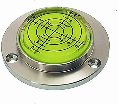 XMLEI Aleación de aluminio Nivel universal Mini nivel redondo burbuja Nivel de burbuja Diámetro 50mm Altura 11.5mm (1PCS) (verde)