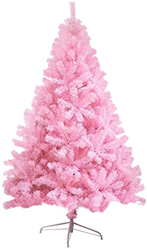VEYLIN Árbol de Navidad artificial de 4 pies, 320 puntas, con soporte de metal (rosa)