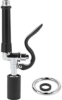 Garosa High Pressure Faucet Sprayer Restaurant Commercial Rinse Faucet Spray Valve Head Kit Dishwasher Pre-Rinse Commercial Faucet Spray Head Kitchen Faucet Accessory Black