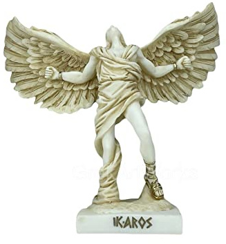 Ikarus Griechische Mythologie Cast Alabaster Statue Skulptur 15 cm
