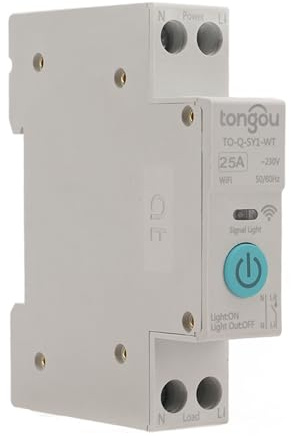 WiFi Smart Switch Breaker Telefon Fjärrkontroll Smart Home Effektbrytare Support Timing Control Countdown Loop Timing(25A)