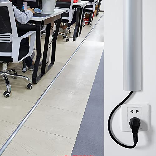 Kabelkanal Kabel Cord Hider Silber, Ecke/Boden Abnehmbarer Aluminiumkanal Zum Verstecken Von Computer-/TV-Kabeln, Anti-Kau-Schutz Für Babys/Haustiere/Kinder (Color : 58.5x14.5mm)