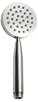 Stainless Steel Brushed Bathroom Handheld Shower Head Round Square Bath Sprayer 1.5M Shower Hose Wall Mounted Bracket Matt Black leisurely (Color : B Shower Only Black) (A Shower Only Brushe)