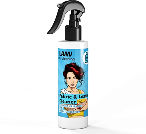LAAV Pulizia Sedili Auto Tessuto e Pelle Fabrics & Leather Cleaner (250 ml) I Lava Tappezzeria Auto I Smacchiatore Sedili Auto I Detergente Efficace per Tappezzeria Auto in Pelle, Tessuto ed Ecopelle