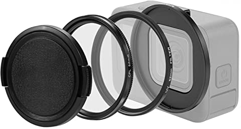 Kit Filtro Obiettivo Fotocamera per 11 10 9, Filtri CPL e UV Professionali da 52 Mm, con Chiave Esagonale