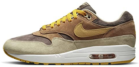 Nike Air Max 1 Herren Schuhe, Pekannuss/Ockergelb, 42.5 EU
