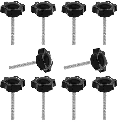 JJWNMLL 10 stücke M6*50mm Sechsecker Kunststoff Kopf Sternschraube