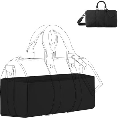 DGAZ Satin Taschen Organizer für Keepall 45, Bag in Bag Organizer, Noir