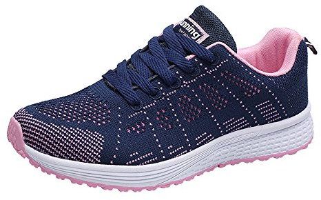Allbestop Basket Tennis Légères Respirante Outdoor Training,Sneakers Livre Basket De Securite Sabots À Enfiler À Coussin d'air pour Femmes Bottes Plateforme Femm(37,Bleu foncé)