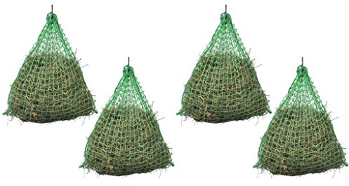 ZEYUAN Heunetze 4 STK Heusäcke Für Pferde, Heutasche Pferd, Rund 0,75x0,75 m PP