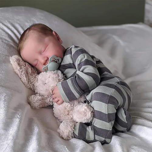 JIZHI Reborn-Baby Dolls Boy 20 Inch Lifelike Realistic Newborns Real Life Babies Doll That Look Real Softness Sleeping Newborn Rerbons Full Silicone Vinyl Body Close Eyes