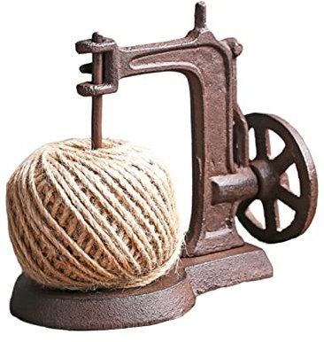 Nishiyuenyi Cast Iron Jute Twine Spool And Scissors Holder Set Gift for Antique