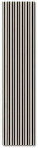 KAISER plastic® Akustikpaneele | Farbe: Pastellgrau | Wandpaneele in verschiedenen Formaten | Deko Wohnzimmer | Wanddeko in Pastellfarbe | Akustik Paneele Wand | Lamellenwand (240 x 60 cm - 1STK.)
