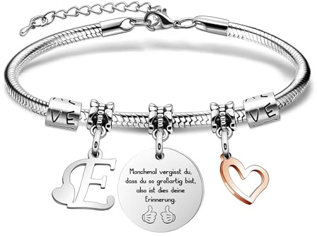 SAMORION 26 Brief Armband,Name Geschenk Inspirierende Armband,Manchmal Vergessen du,Dass Du So Großartig Bist Erinnerung Schmuck Für Frauen Geburtstagsg Armbänder für Freund Weihnachts Abschluss