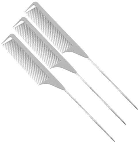 Beatifufu 3piezas Peine De Partición Profesional De Dientes Finos Peines Para Cardar y Separar El Cabello Para Peinados y Reflejos
