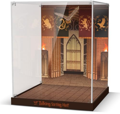 cooldac Acryl-Vitrine kompatibel mit Lego Harry Potter 76429 der sprechende Hut, Staubdichte&durchsichtige Vitrine kompatibel mit Lego 76429 Baukasten(Nur Vitrine, Lego-Modell Nicht Inbegriffen)