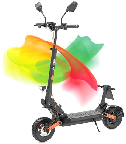 JOYOR Elektroroller mit Straßenzulassung S8E, 48V 26AH Akku mit Großer Kapazität, Akkulaufzeit 55–85 km, Faltbarer E Scooter mit maximaler Tragfähigkeit von 120 kg mit Rückspiegel