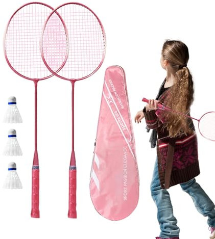 Uhngw Badmintonschläger,Badmintonschläger-Set,Professioneller Badmintonschläger, leicht - Badmintonschläger bricht Nicht leicht zum Üben, Freizeit, Spielen, Anfänger, Profispieler