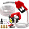Pompe Transfert Diesel 12V 200W Pompe Gasoil Electrique Pompe à Carburant Auto-Amorçante Pompe Diesel 45l/min Pompe à Huile avec pistolet