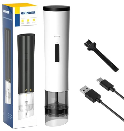 Portable Electric Pepper Mill Electric Salt Pepper Mill Single-Handed Use