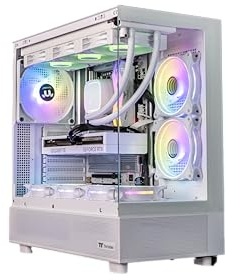 Eclipse Apex White Gaming PC | AMD Ryzenset 7 9700X | NVIDIA GeForce RTX 5070 Ti 16GB | 32GB DDR5 RAM | 2TB NVMe SSD | Windows 11 Pro | WiFi | High FPS 1440p & 4K Gaming Desktop Computer