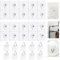 Chiodi Adesivi Per Quadri Muro 30Pcs, Ganci Quadri Adesivi Trasparenti, Appendi Quadri Senza Chiodi per Appendere Foto, Dipinti, Cappelli, Specchi e Altri Oggetti (3 Stile)