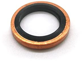 l'anneau d'étanchéité en o-ring en caoutchouc, Rondelle d'étanchéité rondelle collée joint en caoutchouc Nitrile métal rouge bague d'étanchéité en cuivre métrique M6/8/10/12/14/18/20/22-60 rondelles d