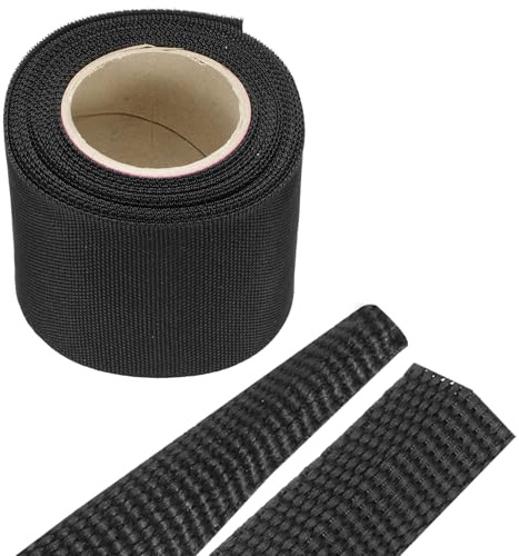 sourcing map Braided Cable Sleeves Heat Shrinkable Fabric Sleeving, 2 16ft Black 2:1 Ratio Heat Shrinkable Cord Protector for Harness Cable, Network Cable Protection, Cable Management