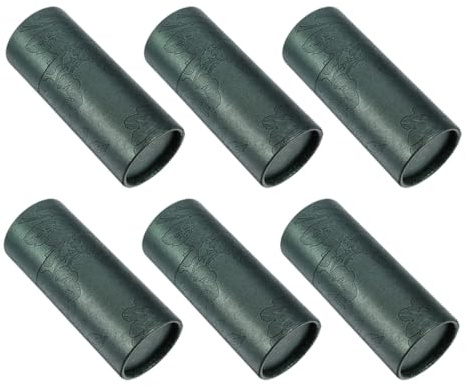 TOKIDNY Scatole di Cartone Cilindriche con Coperchio 6 Pezzi Contenitori in Tubo di Carta per Bottiglie Olio Essenziale 30 Ml Imballaggio Resistente e Multifunzionale per Cosmetici e