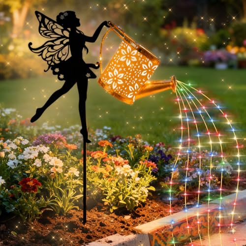 Lampes Solaires D'extérieur Étanches, Lampes Solaires De Jardin Féeriques, Décoration Extérieure, LED En Métal Résistant Aux Intempéries, Arrosoir Solaire En Forme De Colibri, Cadeaux De Jardinage