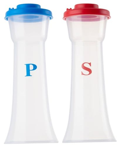 Saliera in plastica, saliera e pepiera in plastica con coperchi 2 pezzi trasparenti e pepiera a prova di umidità per la cucina di casa, il ristorante, il campeggio