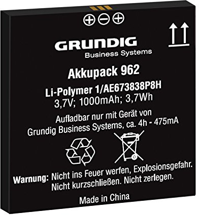 Akkupack 962 (GCM9620), Ersatzakku Für Digitale Diktiergeräte Der Digta-7-Serie