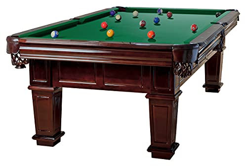 Billiard-Royal Billardtisch Pooltisch Modell Portos 9 ft. mit hochwertigem K-55 Bandengummi und freier Tuchwahl, Tuchfarbe:Yellow Green