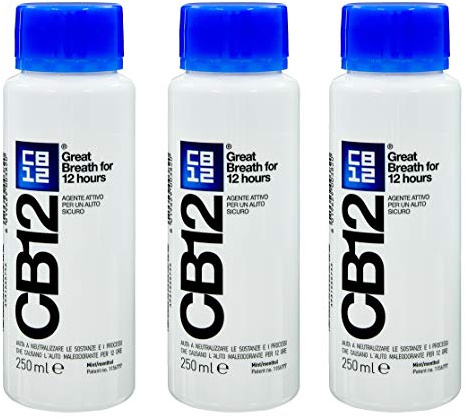 CB12 Mint-Menthol Mouthwash 250ml x 3