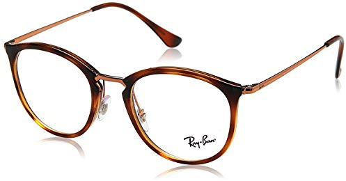 Ray-Ban Unisex-Erwachsene 0RX 7140 5687 49 Brillengestelle, Braun (Spped Havana)