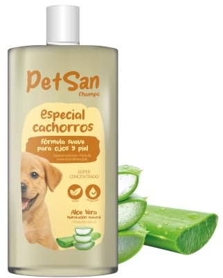 PetSan Champú Especial para Cachorros con Aloe Vera, pH Neutro, Protege y Regenera, con Fragancia a Coco, 750ml